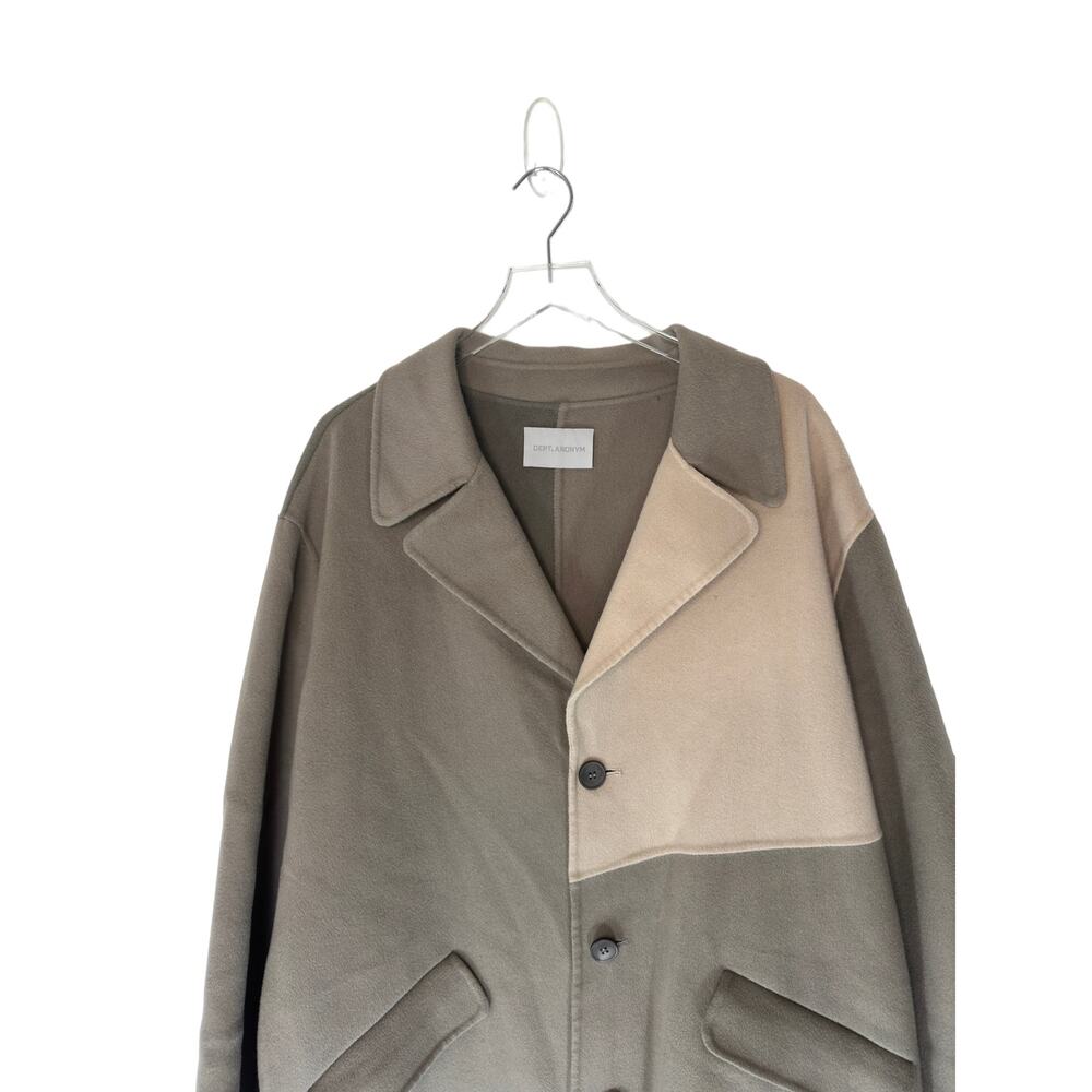 Dept. Anonym Men's Tri-Color Paneled Wool‎ Cashmere Overcoat Trench Coat Size XL - Picture 5 of 14